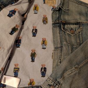 Ralph Lauren Blue Denim Jacket with Brown Label